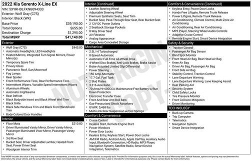 Wolf Gray 2022 Kia Sorento EX