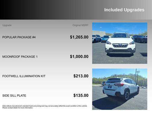 Crystal White Pearl 2021 Subaru Crosstrek Limited