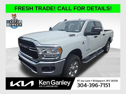 Bright White Clearcoat 2024 RAM 2500 Big Horn Crew Cab 4x4 6'4' Box