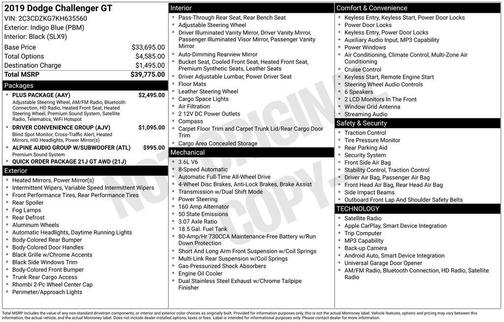 2019 Dodge Challenger GT