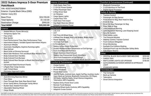 2022 Subaru Impreza Premium