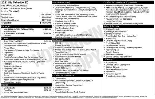 2021 Kia Telluride SX