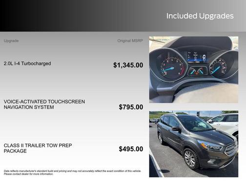 White Platinum Metallic Tri-Coat 2017 Ford Escape Titanium