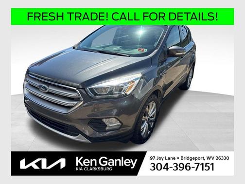White Platinum Metallic Tri-Coat 2017 Ford Escape Titanium