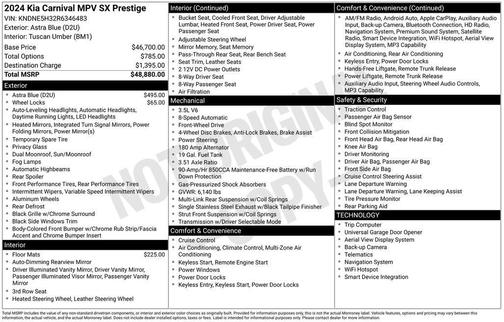 2024 Kia Carnival SX Prestige