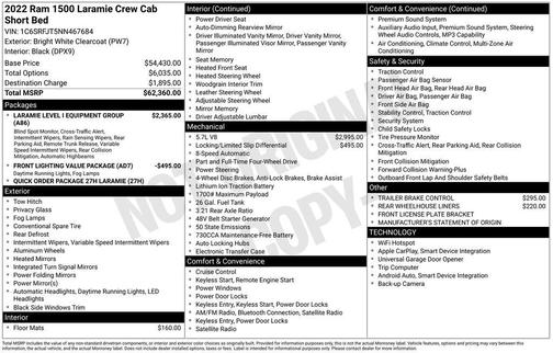 2022 RAM 1500 Laramie