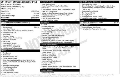 2014 Chevrolet Impala Limited LTZ