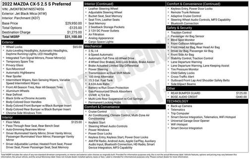 2022 Mazda CX-5 2.5 S Preferred Package
