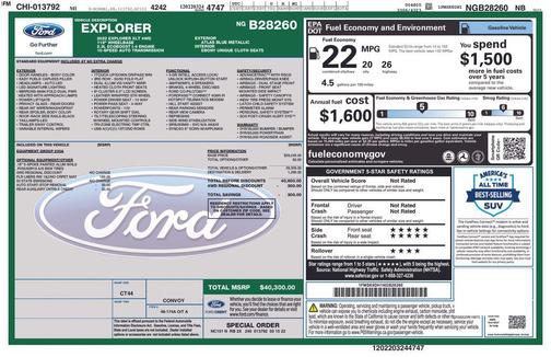 Blue 2022 Ford Explorer XLT