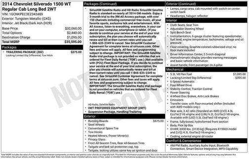 Tungsten Metallic 2014 Chevrolet Silverado 1500 Work Truck