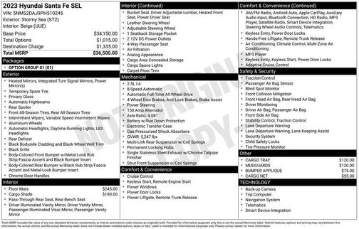 2023 Hyundai SANTA FE SEL 2.4