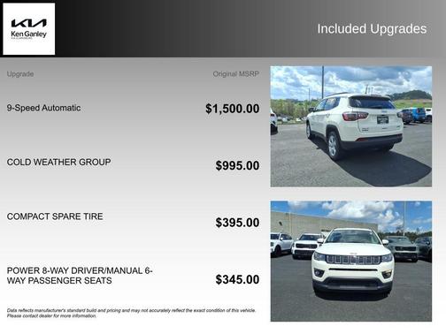White Clearcoat 2020 Jeep Compass Latitude