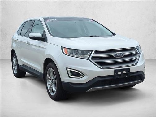 White Platinum Metallic Tri-Coat 2018 Ford Edge Titanium