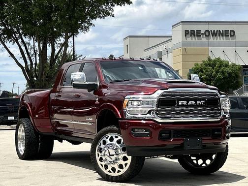 Delmonico Red Pearlcoat 2023 RAM 3500 Limited Mega Cab 4x4 6'4' Box