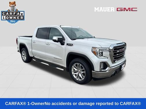 White Frost Tri-Coat 2021 GMC Sierra 1500 SLT