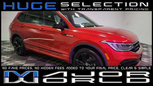 Kings Red Metallic 2024 Volkswagen Tiguan 2.0T SE R-Line Black