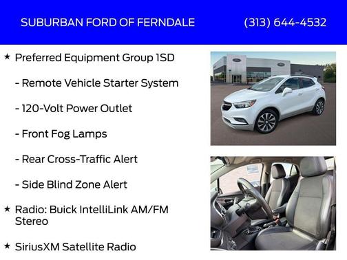 White Frost Tri-Coat 2017 Buick Encore Preferred II