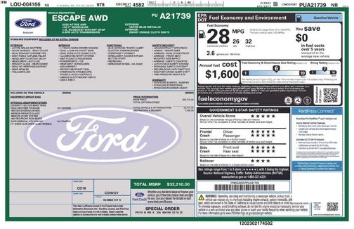Vapor Blue 2023 Ford Escape Active