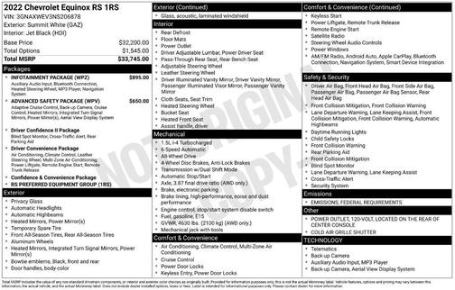2022 Chevrolet Equinox RS