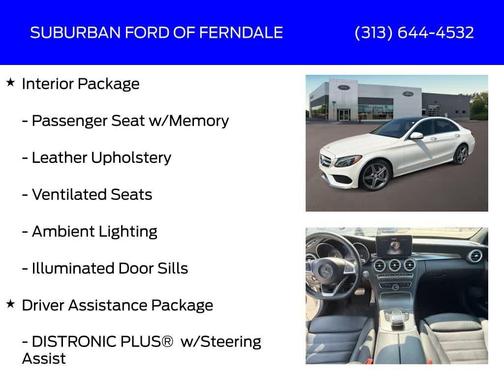 Polar White 2015 Mercedes-Benz C-Class C 400 4MATIC