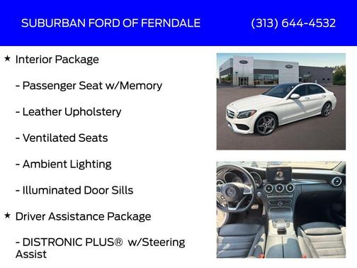 Polar White 2015 Mercedes-Benz C-Class C 400 4MATIC