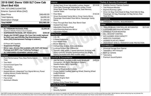 2018 GMC Sierra 1500 SLT