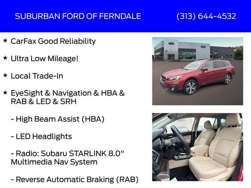Crimson Red Pearl 2018 Subaru Outback 2.5i Limited
