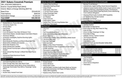 2021 Subaru Crosstrek Premium