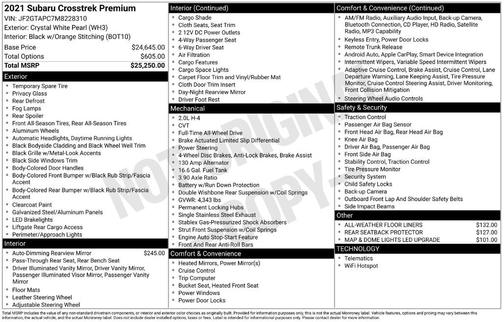 2021 Subaru Crosstrek Premium