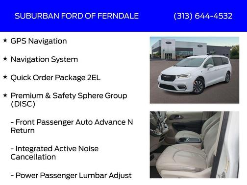 Bright White Clearcoat 2021 Chrysler Pacifica Hybrid Touring L