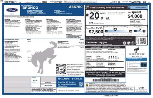 Shadow Black 2026 Ford Bronco Big Bend