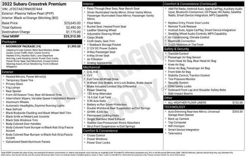 2022 Subaru Crosstrek Premium