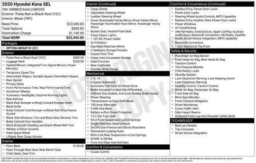 2020 Hyundai KONA SEL