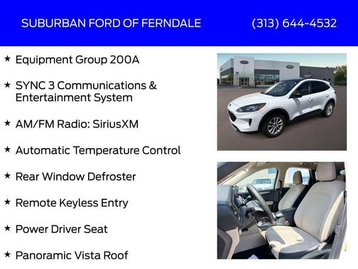 Oxford White 2020 Ford Escape SE