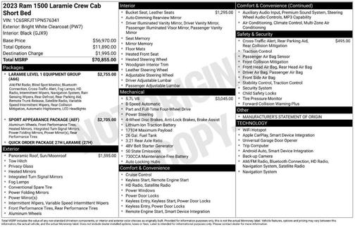 Bright White Clearcoat 2023 RAM 1500 Laramie
