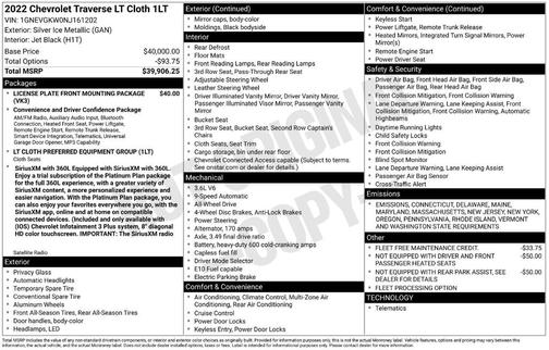 2022 Chevrolet Traverse LT Cloth