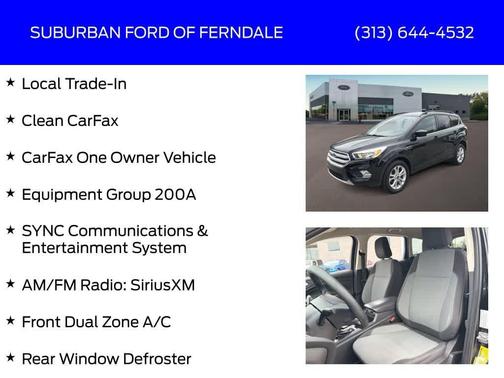 Shadow Black 2018 Ford Escape SE