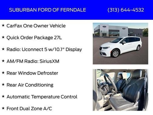 Bright White Clearcoat 2023 Chrysler Pacifica Touring-L