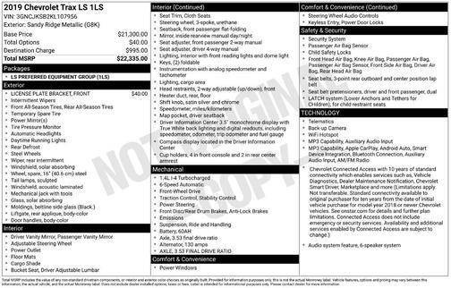 Sandy Ridge Metallic 2019 Chevrolet Trax LS