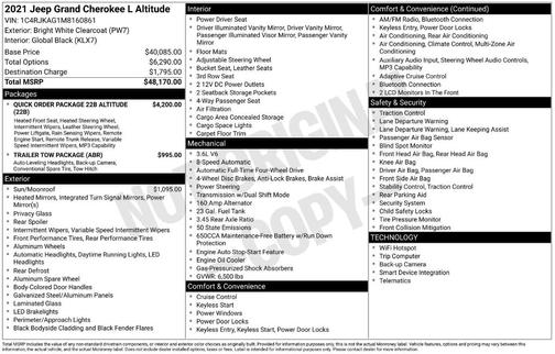 2021 Jeep Grand Cherokee L Laredo