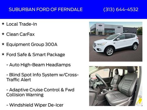 Oxford White 2019 Ford Escape SEL