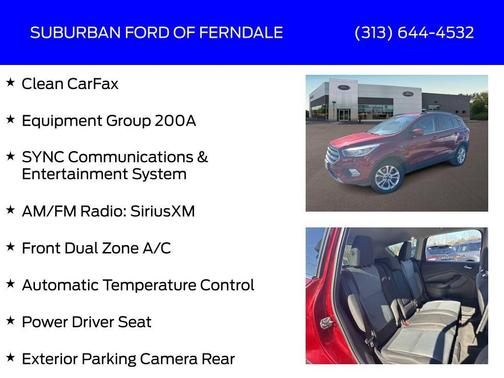 Ruby Red Metallic 2018 Ford Escape SE