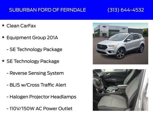 Ingot Silver 2017 Ford Escape SE