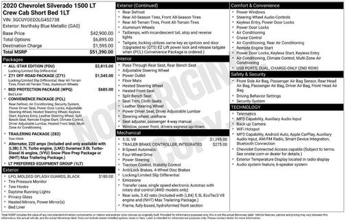 Northsky Blue Metallic 2020 Chevrolet Silverado 1500 LT