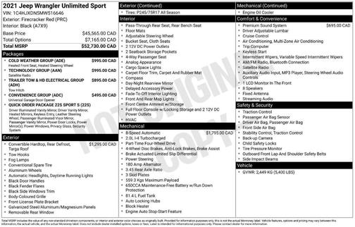 2021 Jeep Wrangler Unlimited Sport