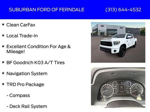 Super White 2019 Toyota Tundra TRD Pro