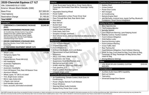 Mosaic Black Metallic 2020 Chevrolet Equinox 1LT