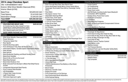 2014 Jeep Cherokee Sport