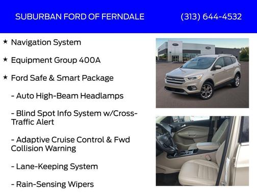White Gold Metallic 2018 Ford Escape Titanium