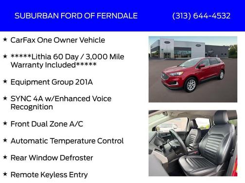 Rapid Red Metallic Tinted Clearcoat 2024 Ford Edge SEL
